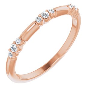 14K Rose 1/8 CTW Lab-Grown Diamond Stackable Ring - BN & CO JEWELRY