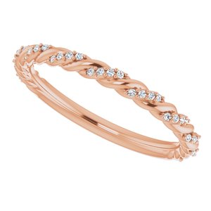 14K Rose 1/10 CTW Natural Diamond Band - BN & CO JEWELRY