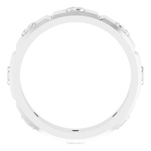 14K White 3/8 CTW Mens Natural Diamond Ring Size 12 - BN & CO JEWELRY