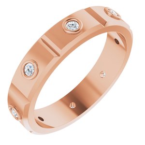 14K Rose 1/4 CTW Mens Natural Diamond Ring Size 12 - BN & CO JEWELRY