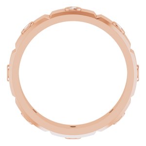 14K Rose 1/4 CTW Mens Natural Diamond Ring Size 12 - BN & CO JEWELRY