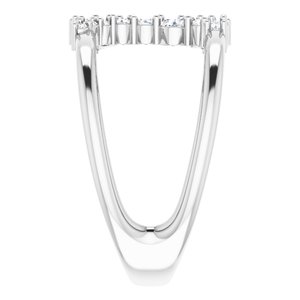 14K White 3/8 CTW Lab-Grown Diamond Negative Space Ring - BN & CO JEWELRY