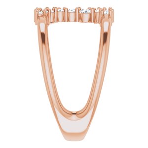 14K Rose 3/8 CTW Lab-Grown Diamond Negative Space Ring - BN & CO JEWELRY