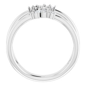 14K White 3/8 CTW Lab-Grown Diamond Negative Space Ring - BN & CO JEWELRY