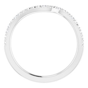 14K White 1/5 CTW Natural Diamond French-Set Matching Band - BN & CO JEWELRY