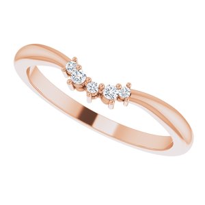 14K Rose .05 CTW Natural Diamond Matching Band - BN & CO JEWELRY