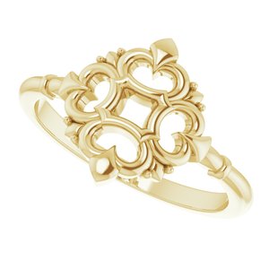 14K Yellow Vintage-Inspired Ring - BN & CO JEWELRY