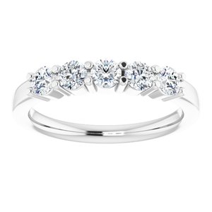 14K White 5/8 CTW Lab-Grown Diamond Anniversary Band - BN & CO JEWELRY