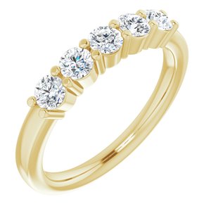 14K Yellow 5/8 CTW Lab-Grown Diamond Anniversary Band - BN & CO JEWELRY