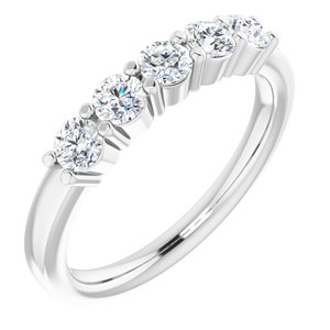 14K White 5/8 CTW Lab-Grown Diamond Anniversary Band - BN & CO JEWELRY