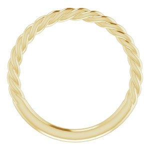 14K Yellow 1.5 mm Twisted Rope Band Size 5 - BN & CO JEWELRY