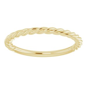 14K Yellow 1.5 mm Twisted Rope Band Size 5 - BN & CO JEWELRY