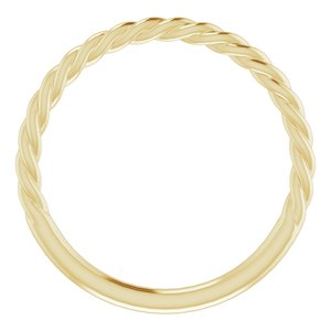14K Yellow 1.5 mm Twisted Rope Band Size 9 - BN & CO JEWELRY