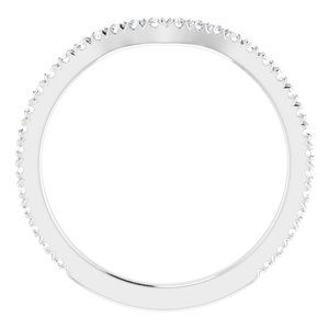 14K White 1/3 CTW French-Set Matching Diamond Band - BN & CO JEWELRY