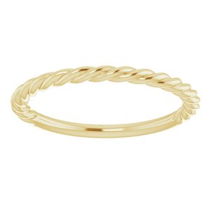 14K Yellow 1.5 mm Twisted Rope Band Size 6 - BN & CO JEWELRY