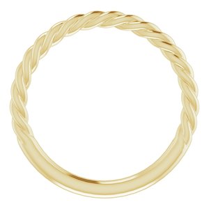 14K Yellow 1.5 mm Twisted Rope Band Size 6 - BN & CO JEWELRY