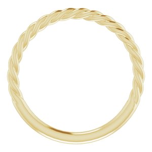 14K Yellow 1.5 mm Twisted Rope Band Size 8 - BN & CO JEWELRY