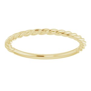 14K Yellow 1.5 mm Twisted Rope Band Size 9 - BN & CO JEWELRY