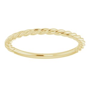 14K Yellow 1.5 mm Twisted Rope Band Size 8 - BN & CO JEWELRY