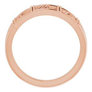 14K Rose Stackable Lattice Ring - BN & CO JEWELRY