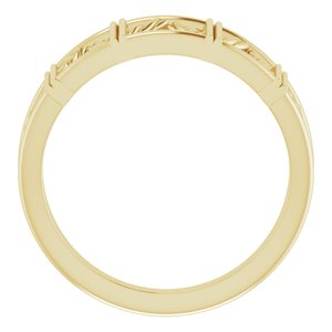 14K Yellow Stackable Lattice Ring - BN & CO JEWELRY