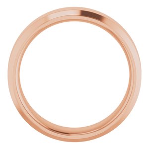 14K Rose 6 mm Beveled-Edge Comfort-Fit Band Size 11 - BN & CO JEWELRY
