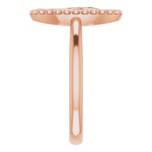 14K Rose Miraculous Medal Ring - BN & CO JEWELRY