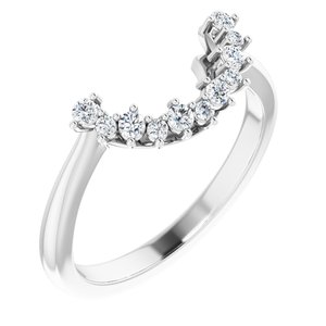 14K White 1/6 CTW Matching Natural Diamond Band - BN & CO JEWELRY