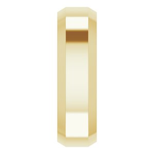 18K Yellow 6 mm Beveled-Edge Comfort-Fit Band Size 9.5 - BN & CO JEWELRY