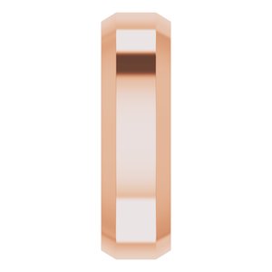 14K Rose 6 mm Beveled-Edge Comfort-Fit Band Size 11 - BN & CO JEWELRY