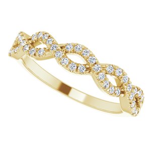 14K Yellow 1/6 CTW Natural Diamond French-Set Anniversary Band - BN & CO JEWELRY