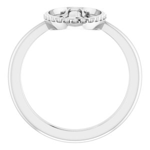 14K White Miraculous Medal Ring - BN & CO JEWELRY