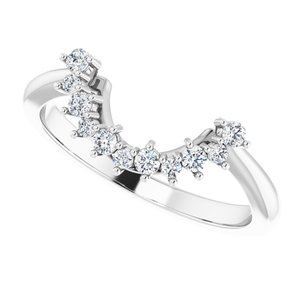 14K White 1/6 CTW Matching Natural Diamond Band - BN & CO JEWELRY