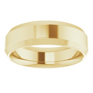 10K Yellow 6 mm Beveled-Edge Comfort-Fit Band Size 10.5 - BN & CO JEWELRY