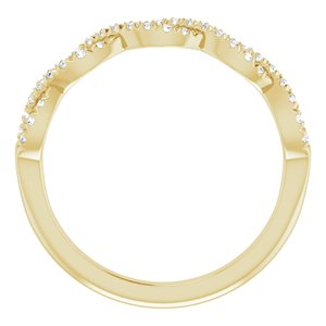 14K Yellow 1/6 CTW Natural Diamond French-Set Anniversary Band - BN & CO JEWELRY