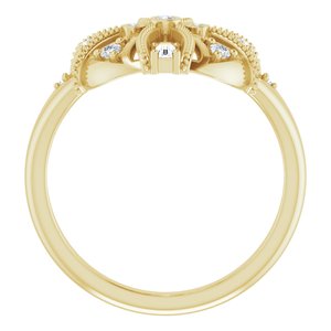 14K Yellow 1/4 CTW Natural Diamond Vintage-Inspired Ring - BN & CO JEWELRY