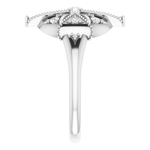 Platinum 1/4 CTW Natural Diamond Vintage-Inspired Ring - BN & CO JEWELRY