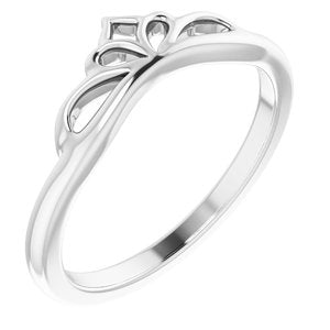 14K White Stackable Crown Ring - BN & CO JEWELRY