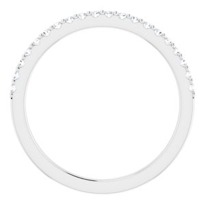 14K White 7x5 mm Oval 1/6 CTW Diamond Wedding Band - BN & CO JEWELRY