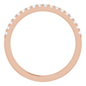 14K Rose 1/6 CTW Natural Diamond Band for 6.5 mm Round Ring - BN & CO JEWELRY