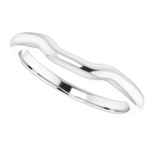 14K White Band for 6x4 mm Emerald Ring - BN & CO JEWELRY