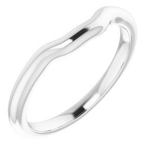 14K White Band for 6x4 mm Emerald Ring - BN & CO JEWELRY