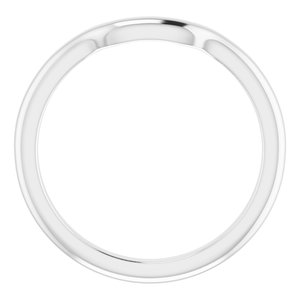 14K White Band for 6x4 mm Emerald Ring - BN & CO JEWELRY