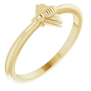 14K Yellow Stackable Bee Ring - BN & CO JEWELRY