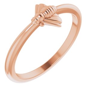 14K Rose Stackable Bee Ring - BN & CO JEWELRY