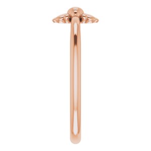 14K Rose Stackable Bee Ring - BN & CO JEWELRY