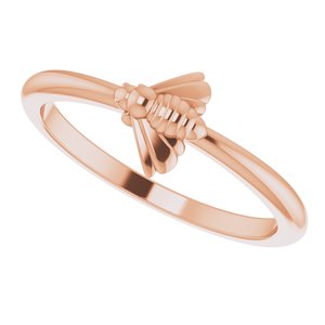 14K Rose Stackable Bee Ring - BN & CO JEWELRY