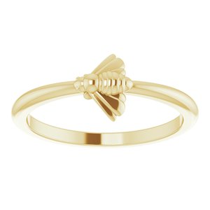 14K Yellow Stackable Bee Ring - BN & CO JEWELRY