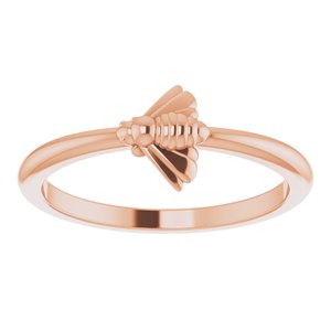 14K Rose Stackable Bee Ring - BN & CO JEWELRY