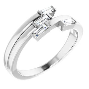 14K White 1/4 CTW Diamond Geometric Ring - BN & CO JEWELRY